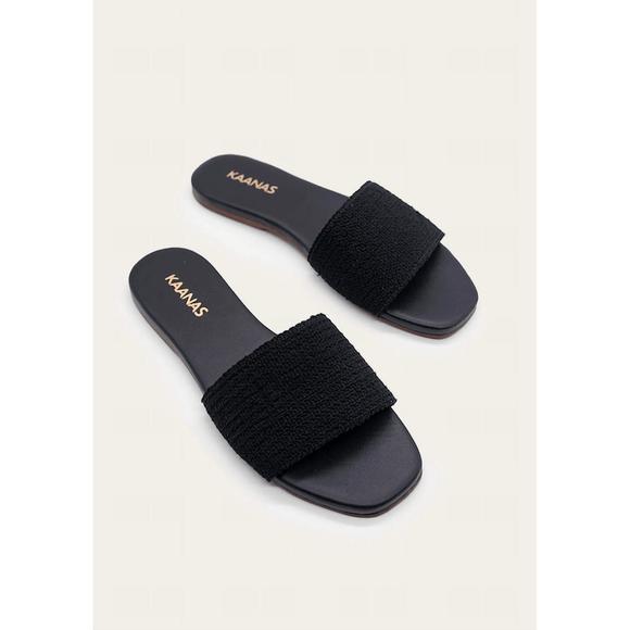NEW KAANAS women's kaanas mallow sandals in black - Picture 2 of 3